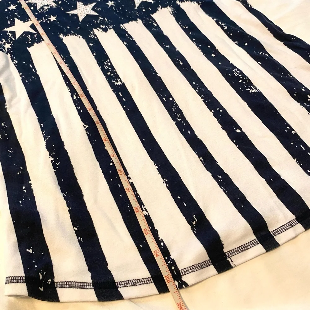 Stars & stripes American flag top size M
